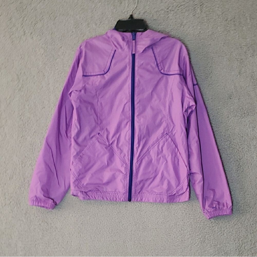 Columbia Girls Youth Purple Windbreaker Jacket Size 14/16